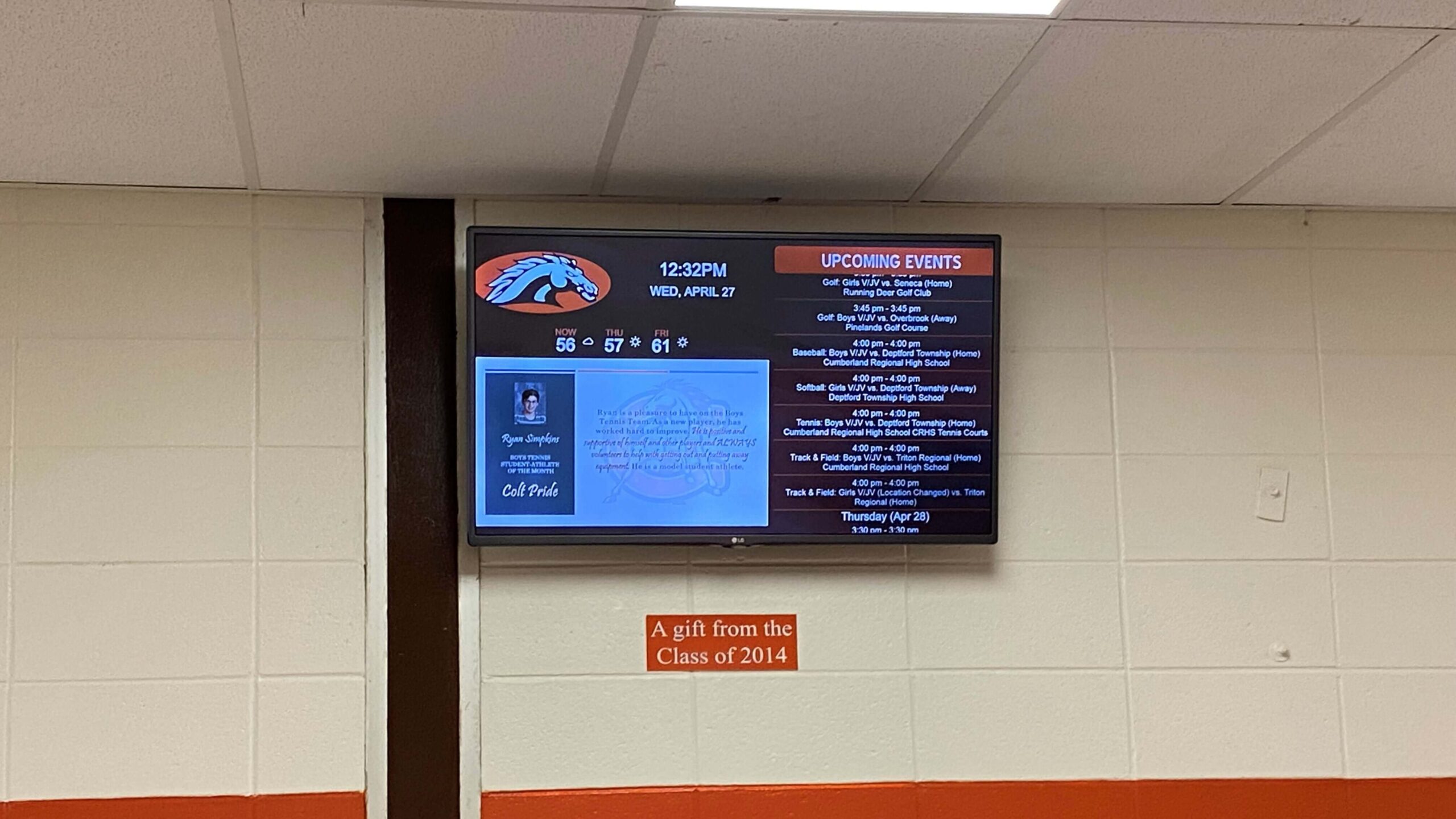 hallway digital sign