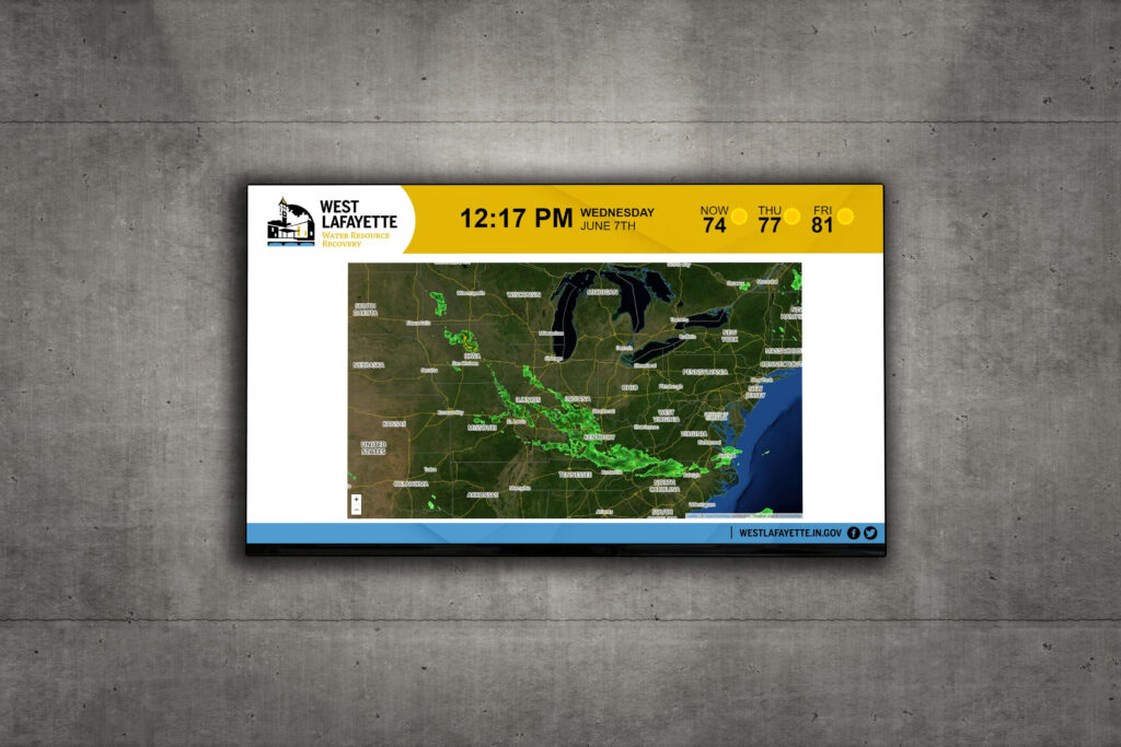 digital signage weather radar example