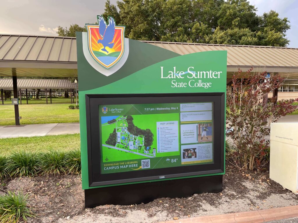 college campus outdoor digital signage