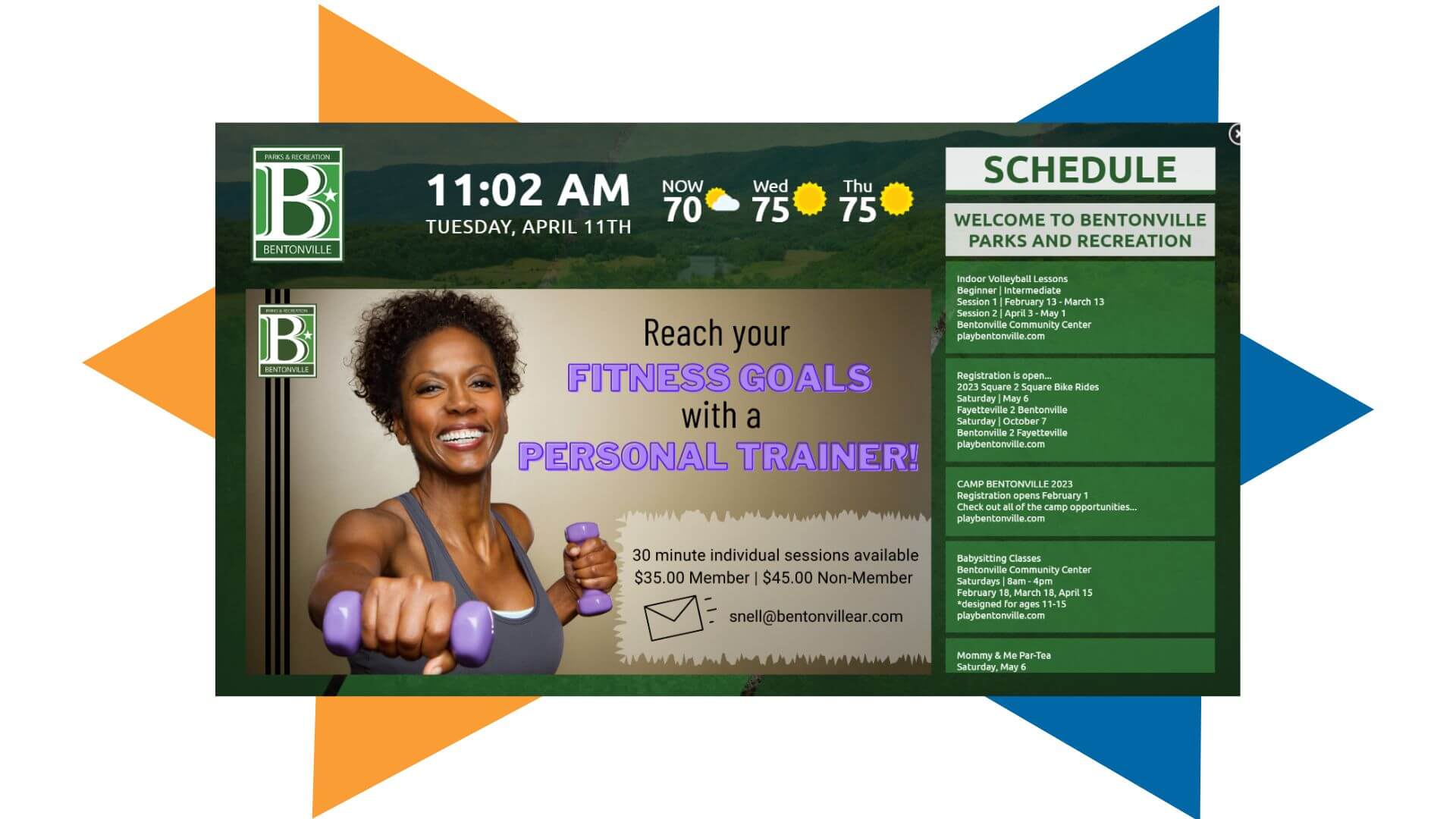 parks calendar digital signage