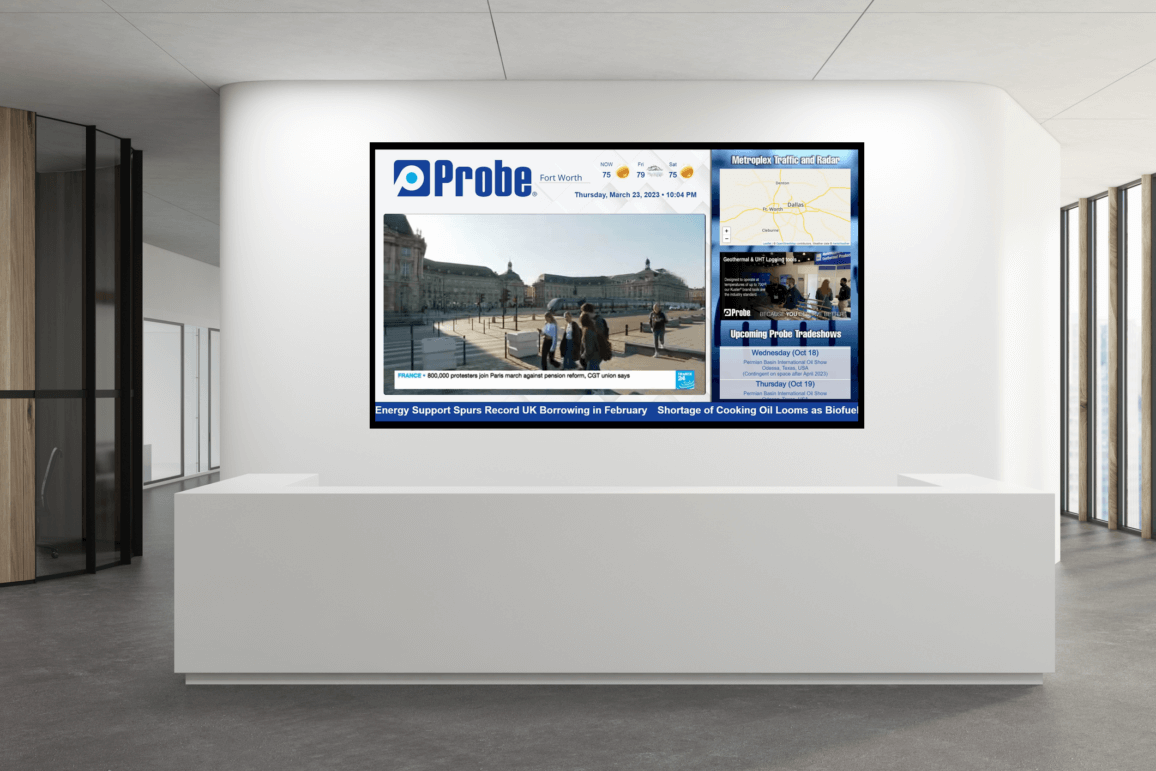 corporate digital signage example